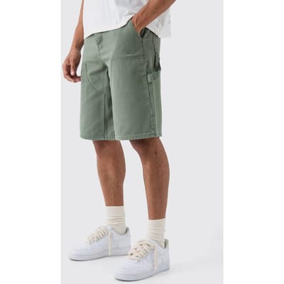 Regular Carpenter Overdyed Denim Jorts | Khaki | Size 28