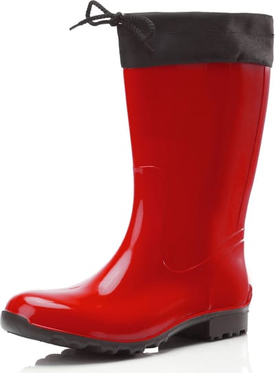Ladeheid Dames Regenlaarzen - Rubberen Laarzen met manchet Waterdichte - PVC - LA-LMG-879-Aspen - Rood/Zwart - 42