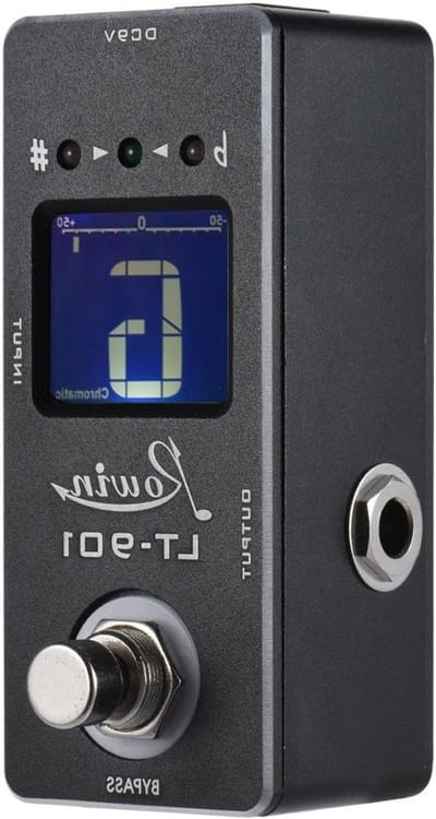 Mini Chromatische Tuner Pedal met True Bypass, LCD Display en Robuuste Behuizing voor Nauwkeurige Tuning en Gebruiksgemak