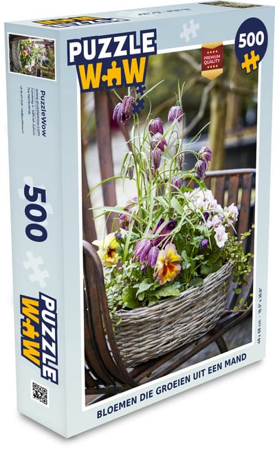 Puzzel Bloemen - Kleuren - Mand - Legpuzzel - Puzzel 500 stukjes