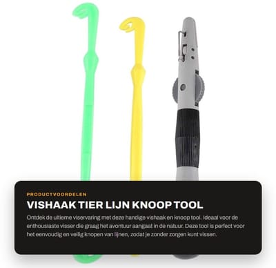 Dailygoods- Knooptool Roestvrij Staal - Vishaak Knoopgereedschap - Handmatig Knoopbindlusgereedschap - Outdoor Vissen - Tijd- en Inspanningsbesparend - Veilig en Comfortabel - Vishengelaccessoire