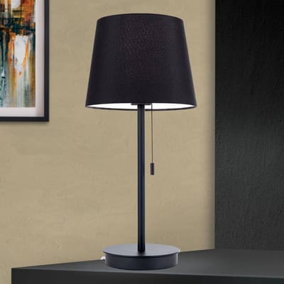 ORION Tafellamp Ludwig met USB-poort zwart