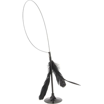 Bâton de divertissement pour chat, résistant aux morsures, ventouse puissante, baguette à plumes pour chat, jouet pour gray