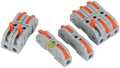 Ortho® - Verbindingsklem - Draadconnector voor Snelle Verbinding - Lasklem - 28-12 Awg (0.08-4mm ²) 32a 250V - 25 Stuks per Set