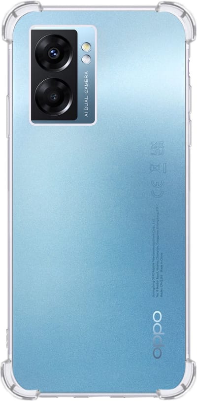 Hoes - Geschikt voor OPPO A77 - Sterk & Shockproof - Siliconen Case - Back Cover - Telefoon Hoesje Shock Proof - Transparant
