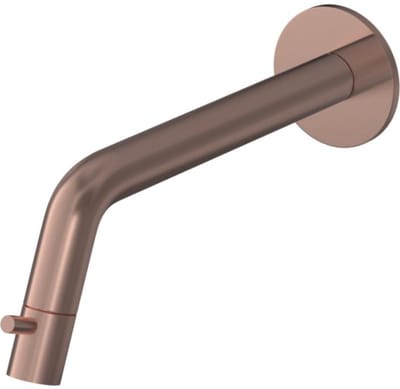 Hotbath Cobber Fonteinkraan Wandmodel - Inbouw - Inkortbaar - Uitvoering BCP - Geborsteld Koper PVD - Messing - 60 mm - Waterbesparend