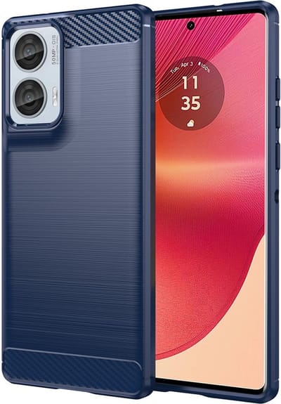 Coverup Hoesje - Geschikt voor Motorola Edge 50 Fusion Hoesje - Coverup Armor Brushed TPU Back Cover - Blauw