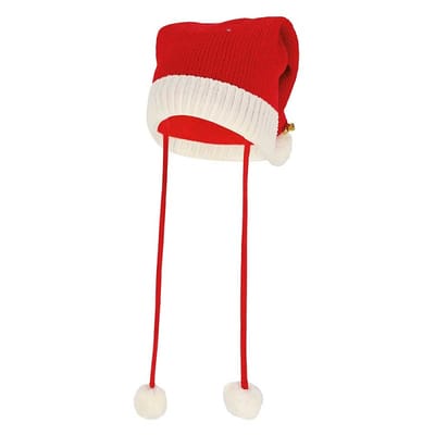 Apollo - Kerstmuts - One Size - Rood/Wit - Rode kerstmuts - Kerstmuts met lichtjes - Kerstmutsen