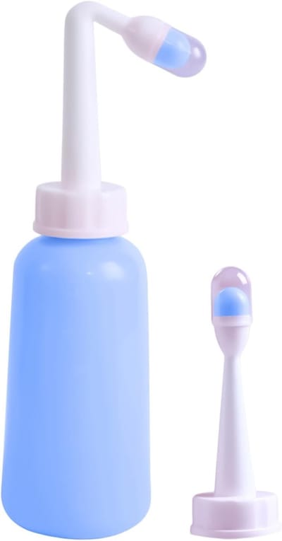 Draagbaar Bidet - Handdouche Toilet - Persoonlijke Hygiëne - Hittebestendig Ontwerp - 18 x 7 cm - Wit
