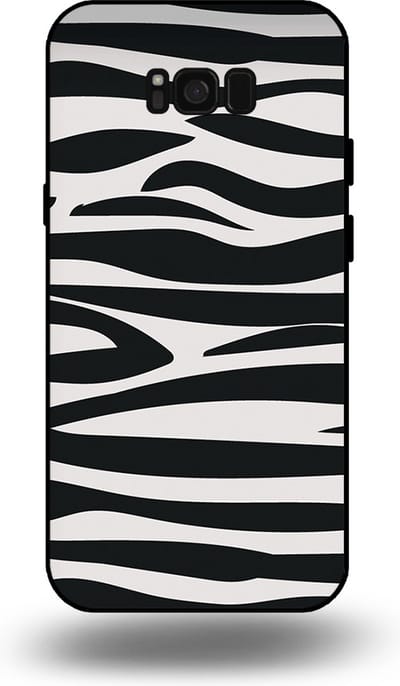 Smartphonica Telefoonhoesje geschikt voor Samsung Galaxy S8 Plus met zebra opdruk - TPU backcover case met zebra print design - Zwart Wit geschikt voor Samsung Galaxy S8 Plus
