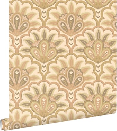 ESTAhome behang oosters barok motief zand beige - 50 x 900 cm - 131035