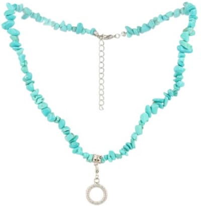 Fashion ketting Howliet blauw split (bijgekleurd)