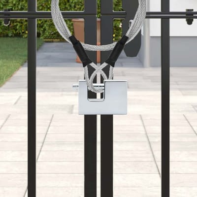 vidaXL Hangslot 2 pcs Zilver Staal