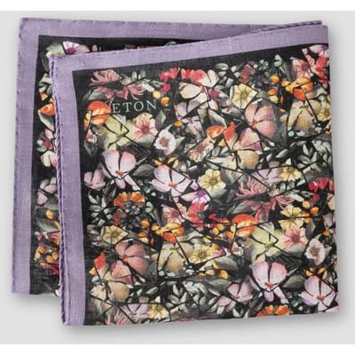 Eton Pochet Linen Fantasy Floral Pattern Multicolor / male