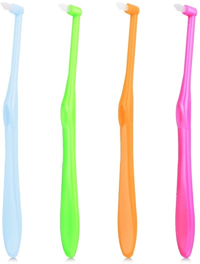 Dailygoods - Ouligay Tuft tandenborstels, getuft tandenborstel, zachte borsteltandenborstel, interspace tuft, tandenborstel voor orthodontische tandenbeugels en bruggen, detailreiniging, 4 stuks