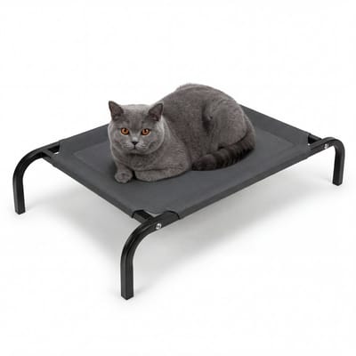 JAXY Hondenbed - Hondenstretcher Binnen & Buiten - Honden Ligbed Orthopedisch - Hondenbed Op Pootjes - Maat S - Donkergrijs