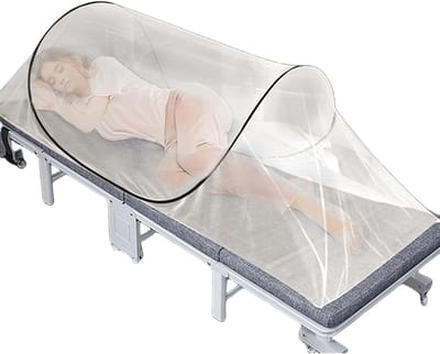 Reis Klamboe - Kampeer Tent - Buiten Ontspannen - Pop-up Privacy - 200 cm - Zwart