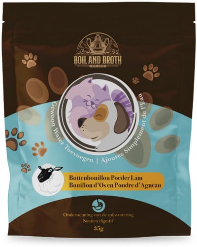 Boil & Broth Bottenbouillon poeder voor honden - Lam - 35 gram - goed voor 0,75 L