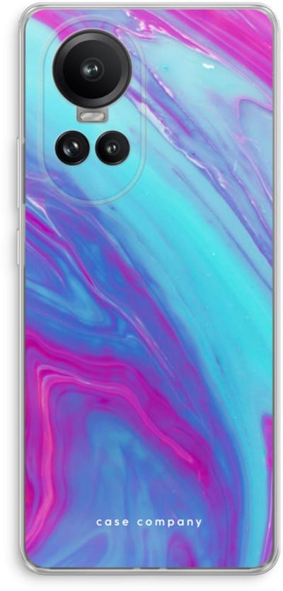 Case Company® - Hoesje geschikt voor Oppo Reno 10 Pro hoesje - Zweverige regenboog - Soft Cover Telefoonhoesje - Bescherming aan alle Kanten en Schermrand