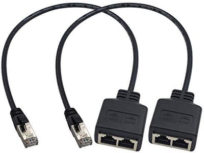 RJ45 Ethernet Splitter 1 naar 2 - Cat 5/Cat 6 Netwerk Adapter 50cm