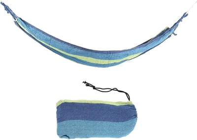 Draagbare Hangmat - Kampeer Hangmat - Ontspannen Buiten - Hoge Sterkte Canvas - 190x80 cm - Blauw