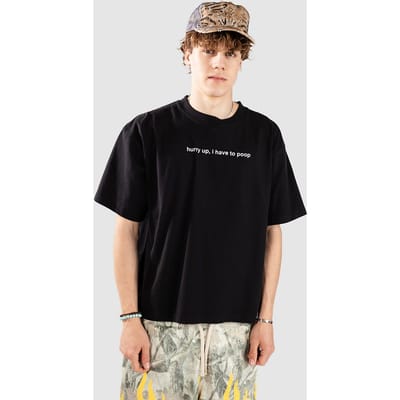 A.LAB Hurry Up Cropped T-Shirt zwart