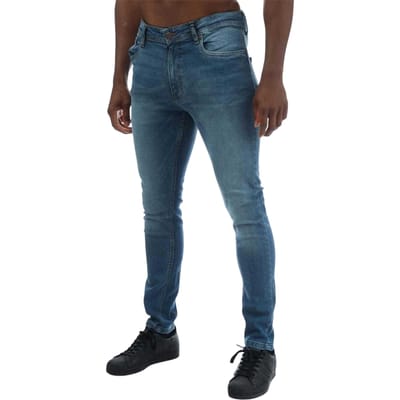 Duck and Cover Heren Doves Slim Jeans (Blauw)