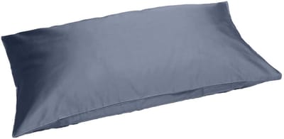 Yumeko kussensloop katoensatijn misty blauw 40x80 - Bio, eco & fairtrade - 1 stuk