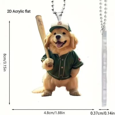 Schattige Coole Hond Zwaaiende Retriever Achteruitkijkspiegels Hanger Auto Ophang Decoraties Auto Decoratie Accessoires Cadeaus voor Vrouwen Mannen geel