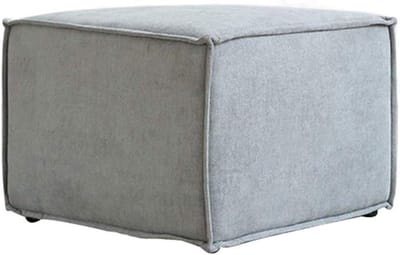 Ottomaanse voetenbank - Zitkruk - Ontspannen - Afneembare hoes - 45x45x40cm - Grijs