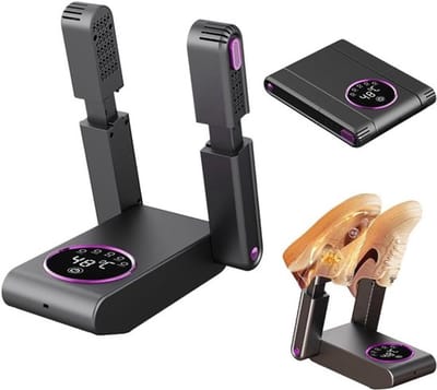Schoendrogers jongens - Bokshandschoenen Schoenen droger - Verfrisser - Intelligente timer - Droogfunctie - Schoenendroger - Opvouwbaar en draagbaar - Droger voor bokshandschoenen en schoenen Droger - Zwart