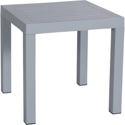 Bijzettafel - Tafeltje Tuin - Buiten Zitten - Roest Waterbestendig - 45 x 45 x 45 cm - Grijs