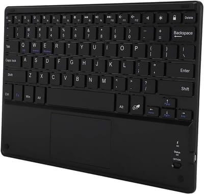 Draadloos Bluetooth-toetsenbord met touchpad voor tablets - zwart