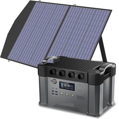 Draagbare Powerstation – Mobiele Batterij – Noodstroomvoorziening – Camping Accu – 2000W Sinusgolf – 1500Wh Lithium-Ion