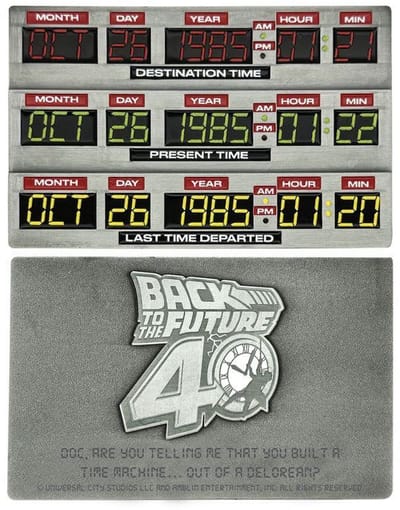 FaNaTtik Back To The Future Ingot 40th Anniversary Time Circuits Limited Edition Coins