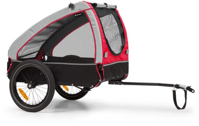 TOPMAST SHUTTLE Hondenfietskar - SmartSpace Medium - <30 kg - Zwart Rood - 54 x 58 x 86 cm - Fietsaanhanger voor honden - Fietskar voor honden - Laatste stuks