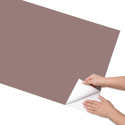 Coloray Meubel Wrap Folie - Rood Meubelfolie - 65x130 cm - Decoratiefolie Zelfklevend Pastelbruin - Meubelfolie Zelfklevend - Minimalist Meubelfolie - Wrapfolie Keuken - Wanddecoratie - Achtergronden en patronen