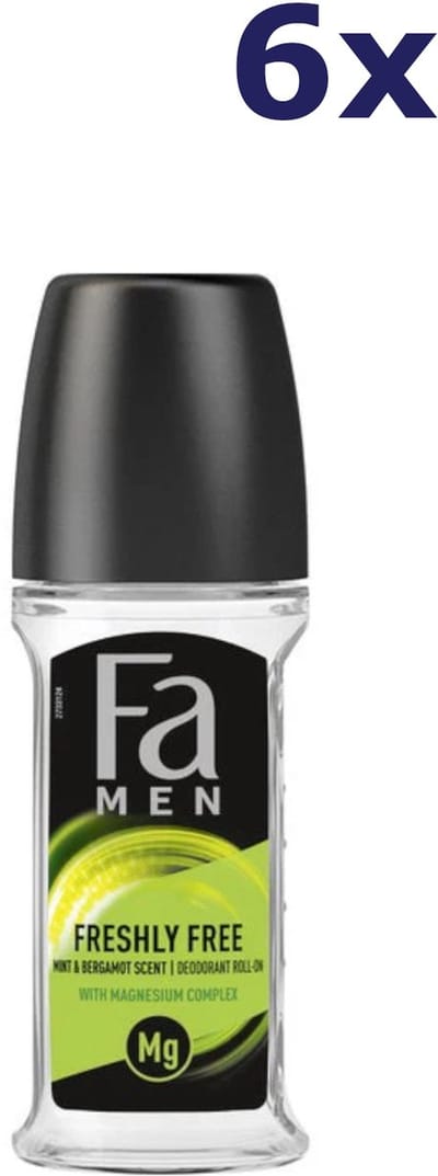 6x Fa deo roll-on 50ml Munt & Bergamot
