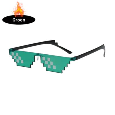 Livano - Festival Bril - Rave - Space - Techno - Freaky Glasses - Heren - Dames - Zonnebril - Groen