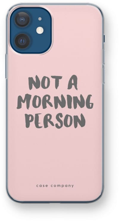 Case Company® - Hoesje geschikt voor iPhone 12 mini hoesje - Morning person - Soft Cover Telefoonhoesje - Bescherming aan alle Kanten en Schermrand