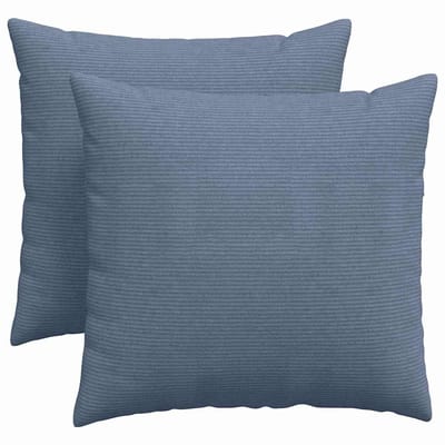 vidaXL - Zitkussens - 2 - pcs - Blauw - 45 - x - 45 - cm - Corduroy - stof