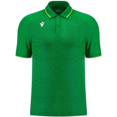 Macron Glory Aulos Polo Heren - Groen / Fluo Groen | Maat: 3XL