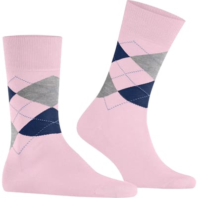 Burlington Manchester gedessineerd katoen sokken heren roze - maat 46-50