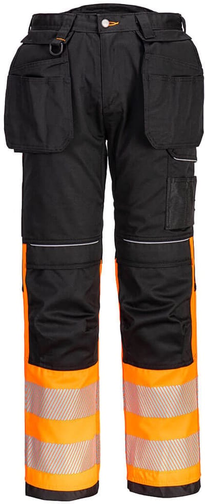 Portwest PW3 HiVis Holsterbroek Klasse 1 PW307 - Oranje/Zwart - 28
