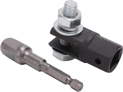 Schaarkrik Adapter - Krik Opzetstuk - Banden Wisselen - Voor U-vormige en Ooguiteinden - 1/2 inch - Zilver