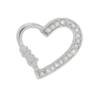 Blinx Jewels Zilveren Hanger Hartje Steentjes