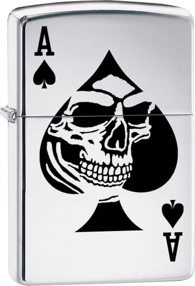 Aansteker Zippo Ace of Spade Skull