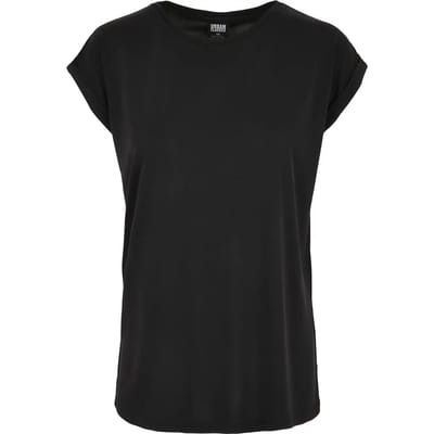 Urban Classics - Extended Shoulder Dames T-shirt - XS - Zwart