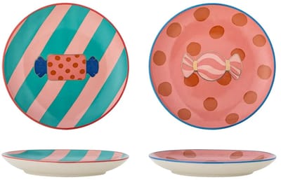 Bloomingville Bord aardewerk roze Caramella 16cm - set van 2