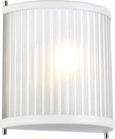 Elstead Lighting LED Wandlamp Corona | 1X E27 Max 60W | White Satin Painted/ Polished Nickel